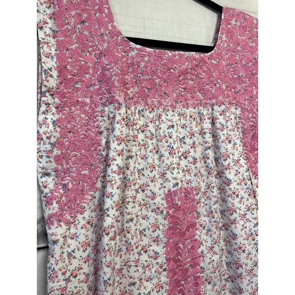 J. Marie Dress Size MED White Pink With Flowers Flirty FUN Spring Summer - Picture 5 of 5